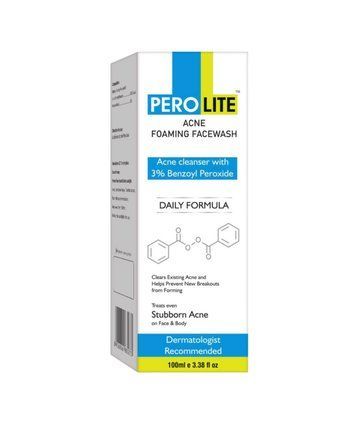 Засіб для вмивання з бензоїл пероксидом 3% PEROLITE Acne Foaming Facewash 100 мл 2vx-1ou фото